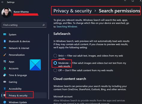 Your SafeSearch Setting .